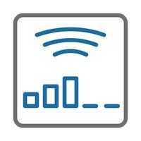 Wireless network signal icon. Concept of internet connection and communication. vector