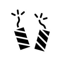 Firecracker icon, celebration and festive concept. vector