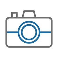 Camera icon, photography symbol. Concept of visual art, image capture, and digital media. vector
