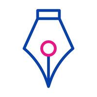 Fountain pen nib icon. Concept of writing, creativity, and authorship. vector