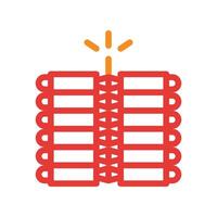 Firecracker icon for celebration and festival. Concept of party, fun, and excitement. vector