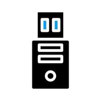 USB flash drive icon. Concept of data storage and transfer. vector