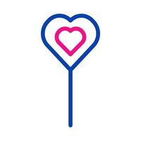 Heart shaped lollipop icon. Concept of love, romance, and Valentine's Day. vector