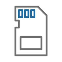 SD memory card icon. Concept of digital storage, data transfer, and technology. vector
