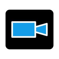 camera icon. Concept of recording, filming, and multimedia. vector
