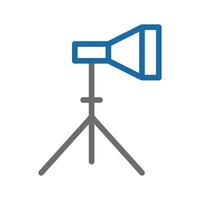 Studio light icon. Concept of photography, filming, and illumination. vector