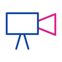camera icon. Concept of filmmaking, recording, and entertainment. vector