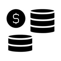 Dollar coins stack icon. Concept of savings, investment, and wealth. vector