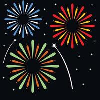 Abstract firework colorful design template vector