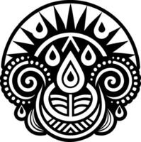 Rain fertility symbol icon in solid style vector