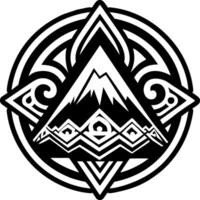 Ethnic symbol icon in glyph style vector