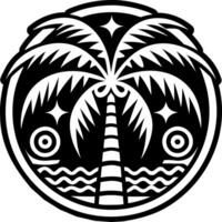 Coconut tree icon in filled style vector