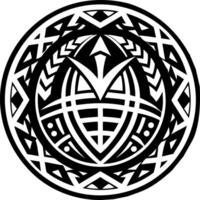 Polynesian tattoo icon in filled style vector
