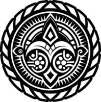 A filled style icon of Polynesian art symbol vector