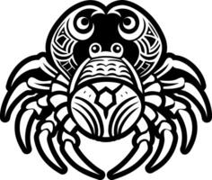 Crab tattoo icon in solid style vector