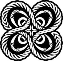 A filled style icon of knot symbol vector