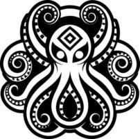 Octopus icon in filled style vector