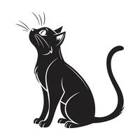 a black cat with the word quot the word quot on it vector