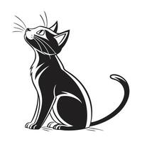 a black cat with a white background that says quot the word quot on it vector