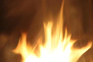 Fire Flames With A Black Background. photo
