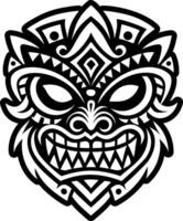 Polynesian god icon in glyph style vector
