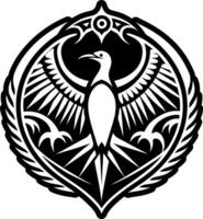 Frigatebird tattoo icon in glyph style vector