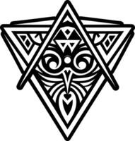 Triangle symbol icon in glyph style vector