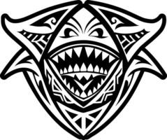 A glyph style icon of a scary shark vector