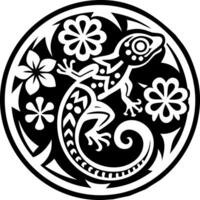 Gecko symbol icon in solid style vector