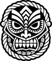 Tribal tiki icon in solid style vector
