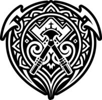 Hawaiian tattoo icon in solid style vector