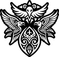 Ancestral birds icon in solid style vector