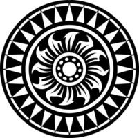 Sun symbol icon in glyph style vector
