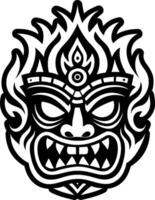 Tiki symbol icon in solid style vector