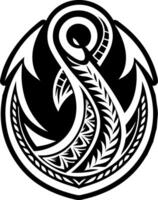 Anchor symbol icon in filled style vector
