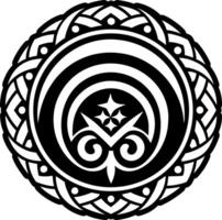 Polynesian heritage icon in filled style vector