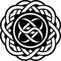 Polynesian knot icon in filled style vector
