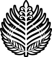 Fern symbol icon in solid style vector