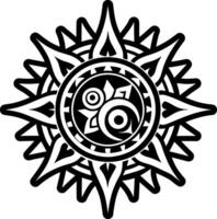 Sun energy icon in solid style vector