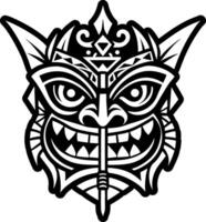 Tiki head icon in filled style vector
