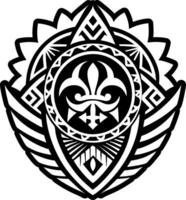 Polynesian family icon in solid style vector