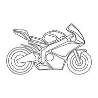 Coloring pages and learning the alphabet with Motorcycle. Educational game for children. fun activities for children to play and learn. vector