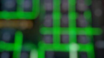 Blurred green digital grid background photo