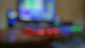 Blurred image of a gaming setup photo