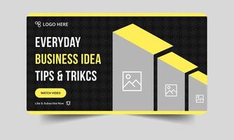 Trendy business idea tips and tricks cover banner design, business strategy concept thumbnail banner design, illustration eps 10 file format vector