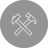 Crossed Hammers Icon Design Symbol vector