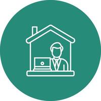 Work From Home Icon Design Symbol vector