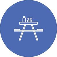 Picnic Table Icon Design Symbol vector