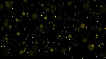 Experience a Mesmerizing Display of Glowing Particles and Lights in a Dark Environment video