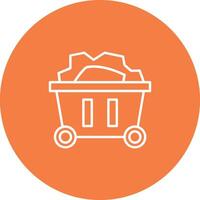 Mining Cart Icon Design Symbol vector